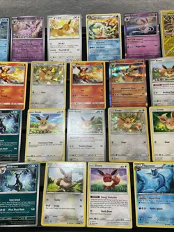 (30) EEVEE CARDS LOT VTG GLACEON LEAFEON ESPEON JOLTEON EVOLUTION Cracked Ice - Image 3