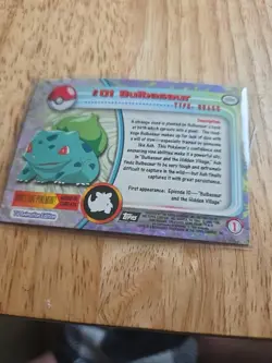 Bulbasaur #01 Topps TV Animation Edition Black Label Pokemon Card - Image 2