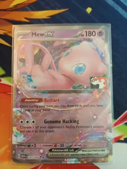 Mew ex 151/165 Prize Pack Series Promo Stamped Card Holo Pokemon - Image 1
