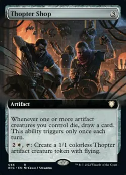 Mint/Near-Mint, English - 4 x MTG Thopter Shop - Extended Art Commander: The Bro - Image 1