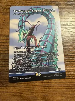 MTG Magic The Gathe Avatar Mythic Eternal-Legal Borderless The Monstrous Serpent - Image 1