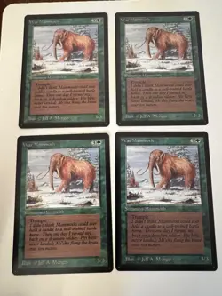 Magic the Gathering MTG War Mammoth Beta NM Playset (4) (Beta Bob) - Image 1