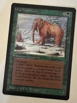 Magic the Gathering MTG War Mammoth Beta NM Playset (4) (Beta Bob) - Image 2