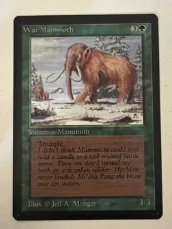 Magic the Gathering MTG War Mammoth Beta NM Playset (4) (Beta Bob) - Image 4