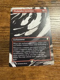 MTG Magic The Gathering Avatar Rare Borderless Showcase Firebender Ascension - Image 1