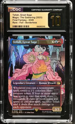 TELLAH, GREAT SAGE Final Fantasy Borderless Foil Rare CGC Pristine 10 MTG - Image 1