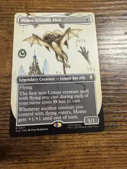 MTG Magic The Gathering Avatar Rare Borderless Showcase Momo Friendly Flier - Image 1