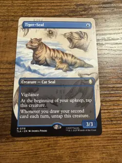 MTG Magic The Gathering Avatar Rare Borderless Showcase Tiger-Seal - Image 1