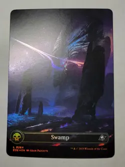 Swamp -Borderless Full Art Foil- Edge of Eternities Land EOE 264 mtg NM/M - Image 1