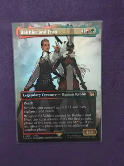 Balthier and Fran 0319, Foil, Borderless Art, Final Fantasy, MTG - Image 1