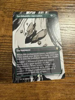 MTG Magic The Gathering Avatar Rare Borderless Showcase Earthbender Ascension - Image 1