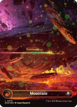 Mountain (0370) (Borderless) (Galaxy Foil) Foil L Edge of Eternities 370 NM - Image 1