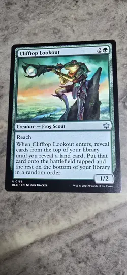 Clifftop Lookout Bloomburrow Regular Creature Frog Scout Uncommon MTG NM - Image 1