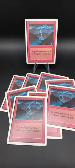 Magic the Gathering Deckmaster Lightning Bolt Lot Of 9! 🔥 - Image 1