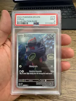 2024 POKEMON SFA EN-SHROUDED FABLE ILLUSTRATION RARE #075 ZORUA PSA 9 - Image 1