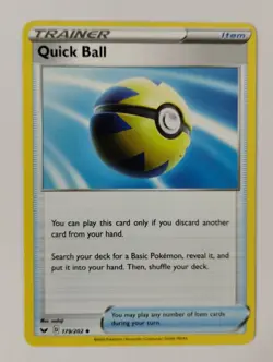 Pokemon TCG Trainer *Quick Ball* 179/202 Sword & Shield Non-Holo - Image 1