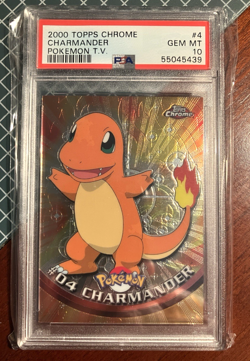 2000 Topps Chrome Pokemon T.V. Charmander #4 PSA 10 Gem Mint - Image 1