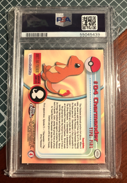 2000 Topps Chrome Pokemon T.V. Charmander #4 PSA 10 Gem Mint - Image 2
