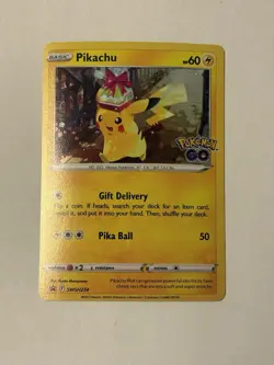 1 Pikachu Promo Pokemon Go Cosmos Holo Pokemon TCG SWSH234 Black Star Promo - NM - Image 1