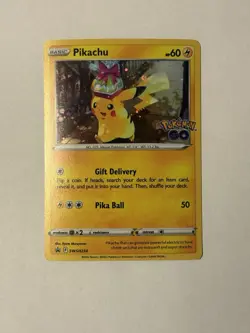 1 Pikachu Promo Pokemon Go Cosmos Holo Pokemon TCG SWSH234 Black Star Promo - NM - Image 3