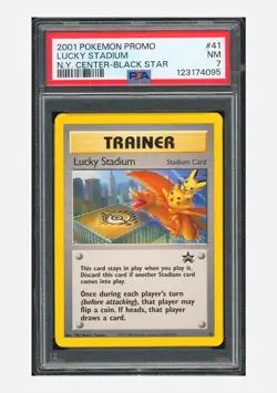 Pokemon PSA 7 Lucky Stadium Promo 2001 #41 New York Center Black Star English - Image 1