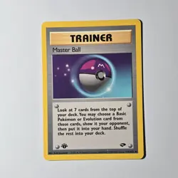 Pokemon Master Ball 1st Edition 116/132 Gym Challenge WOTC Card - Image 1