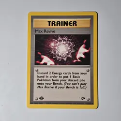 1st Edition Pokemon Max Revive Vintage 117/132 Gym Challenge Trainer WOTC Card - Image 1