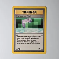 Transparent Walls 1st Edition 125/132 Gym Challenge Trainer Pokemon Card WOTC - Image 1