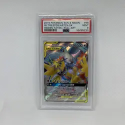 Pokemon TCG Moltres Zapdos Articuno Tag Team Hidden Fates Holo Card 66/68 PSA 9 - Image 1