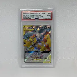 Pokemon TCG Moltres Zapdos Articuno Tag Team Hidden Fates Holo Card 66/68 PSA 9 - Image 2