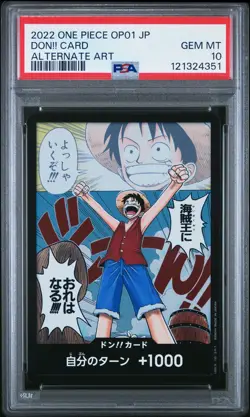 Don!! Card 2022 One Piece OP01 Japanese Romance Dawn Alternate Art PSA10 GEM MT - Image 1
