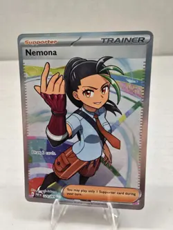 Pokemon Card TCG: Nemona 229/091 Paldean Fates Holo Full Art Trainer NM - Image 1