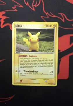 Pokemon Card TCG Ditto ( Pikachu ) 63/113 Delta Species 2005 Regular non-holo - Image 1