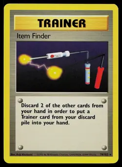 Pokemon Card - Item Finder Base Set 74/102 Rare - Image 1