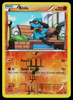 Pokemon Card - Riolu Next Destinies 63/99 Common Reverse Holo - Image 1