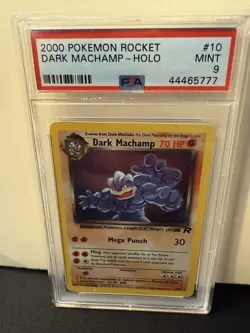 PSA 9 "MINT CONDITION!" 2000 *Dark Machamp* #10/82 Holo Rare WOTC Pokemon Card! - Image 1