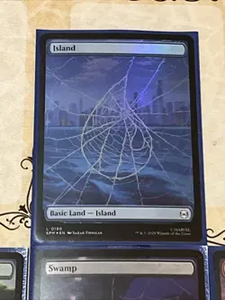 Spider-Man Magic The Gathering Borderless Foil Land Card Lot 5x N/M Cards - Image 2