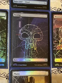 Spider-Man Magic The Gathering Borderless Foil Land Card Lot 5x N/M Cards - Image 3