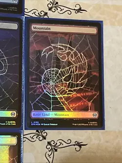 Spider-Man Magic The Gathering Borderless Foil Land Card Lot 5x N/M Cards - Image 4