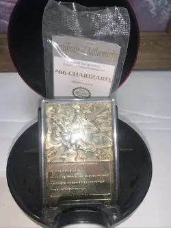 Burger King Charizard 24K Gold Plated Card with Ball COA and Red Box - Image 2