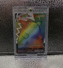 Pokemon TCG Vivid Voltage Rainbow Pikachu VMAX Secret Rare Card 188/185 - Image 1