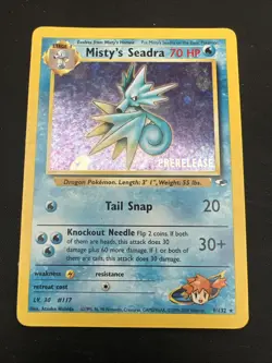 Misty’s Seadra 9/132 Erika’s Vileplume 5/132 Gym Heroes Pokemon Holo 2 Card Lot - Image 2