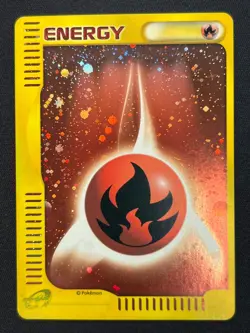 [NM] Fire Energy Pokemon Card Japanese Holo E-Series McDonald's Promo 7US31 - Image 2
