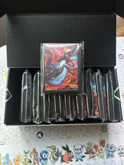 10x Pokemon Mega Charizard X UPC Card Sleeves Lot of 10 (65 SLEEVES/Pack) - Image 2