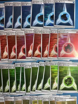 LOT OF 150x BLACK BOLT & WHITE FLARE Holo Energy Cards - Pokemon TCG Energies!! - Image 2