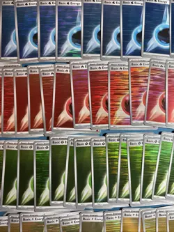 LOT OF 150x BLACK BOLT & WHITE FLARE Holo Energy Cards - Pokemon TCG Energies!! - Image 3