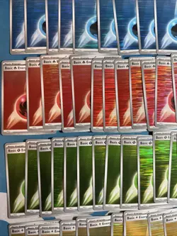 LOT OF 150x BLACK BOLT & WHITE FLARE Holo Energy Cards - Pokemon TCG Energies!! - Image 4