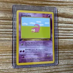 Pokemon Card 1st Edition Fossil Slowpoke 55/62 WOTC Vintage LP-NM - Image 1