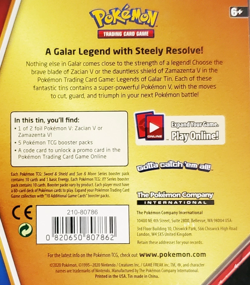 Pokemon Legends of Galar Trading Card Game - Zacian And Zamezenta Tins - Image 2
