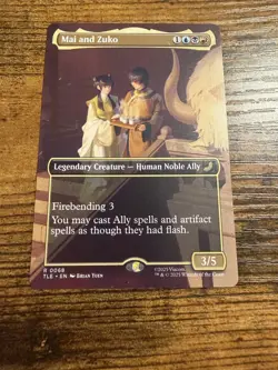 MTG Magic The Gathering Avatar Eternal Borderless Showcase Rare Mai and Zuko - Image 1